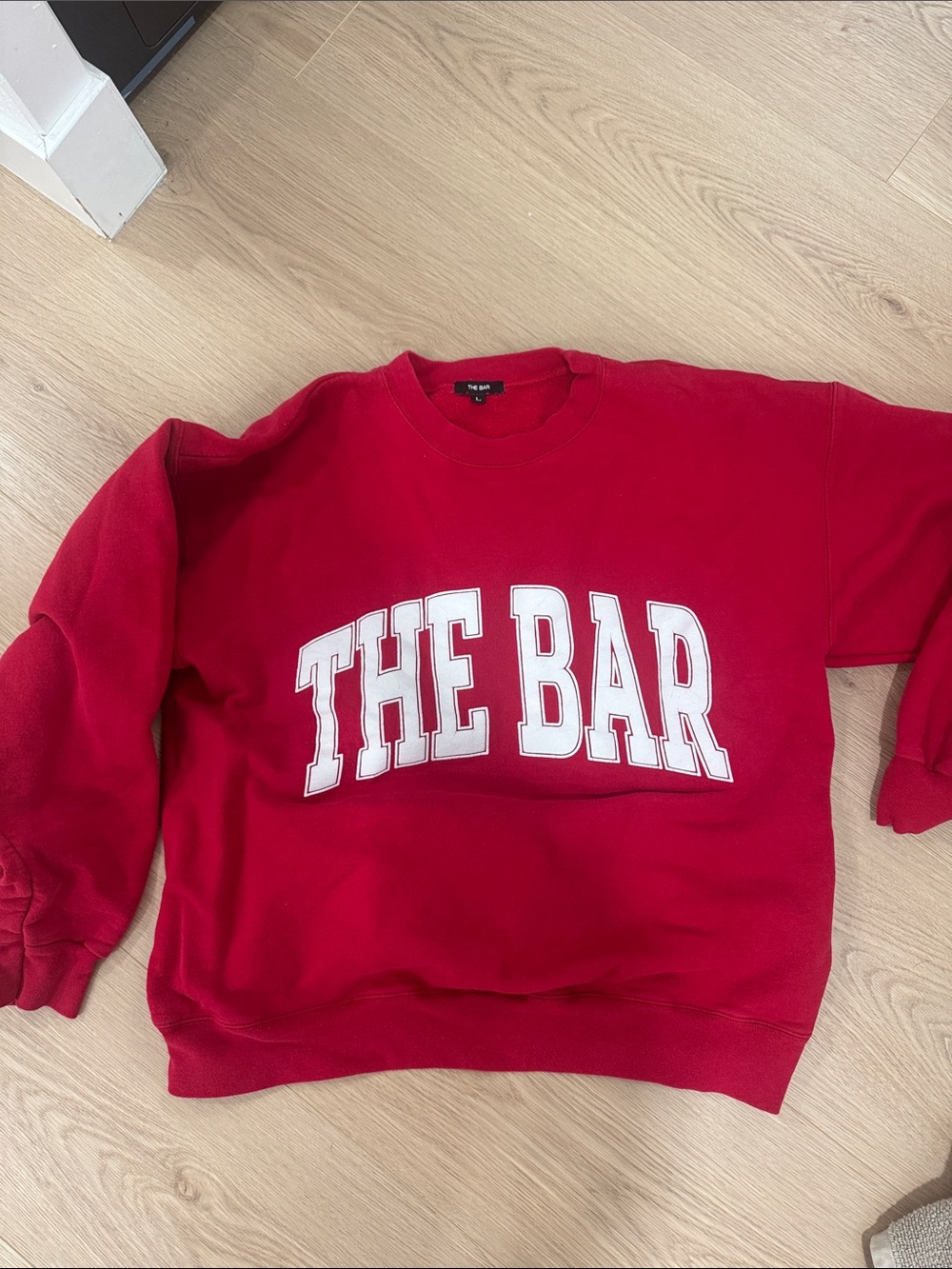 Red 'THE BAR' Crewneck Sweatshirt